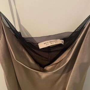 Bec + Bridge Beige / Gold Slip Dress